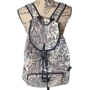 Victoria's Secret Animal Print Sequin Backpack